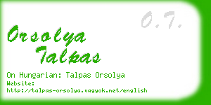 orsolya talpas business card